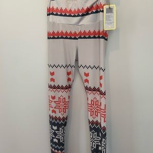 Goldsheep Holiday Leggings FIRESIDE FLANNEL